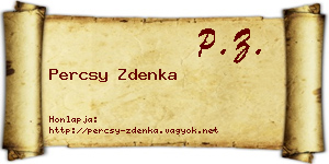 Percsy Zdenka névjegykártya